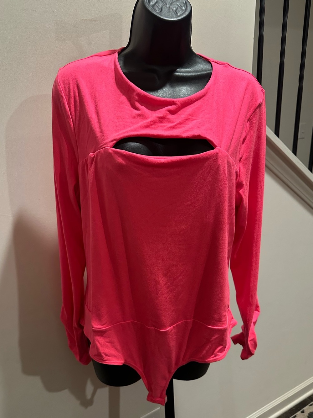 white birch Hot Pink Long Sleeve body suit.
